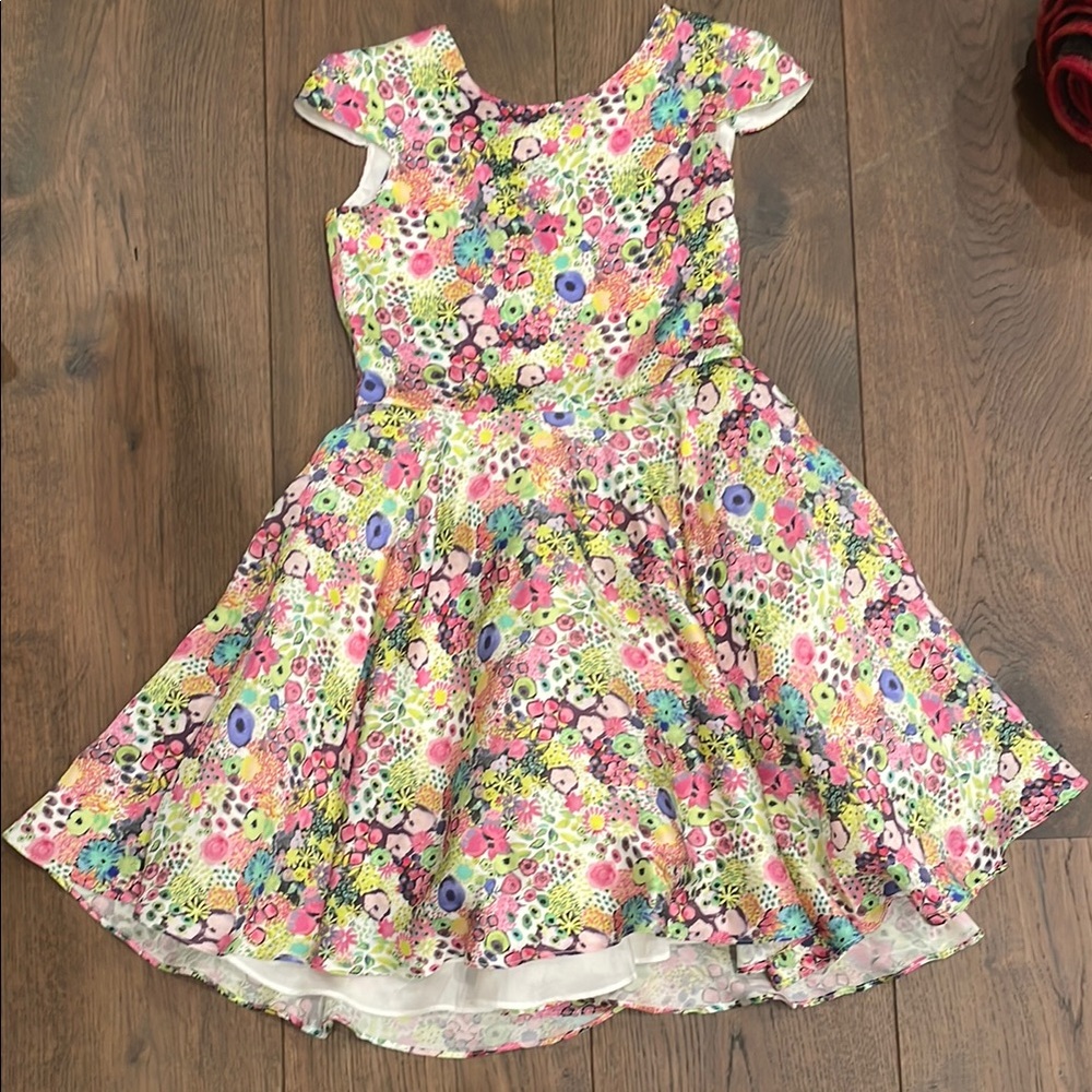 Silk Floral Multicolor Kids Dress